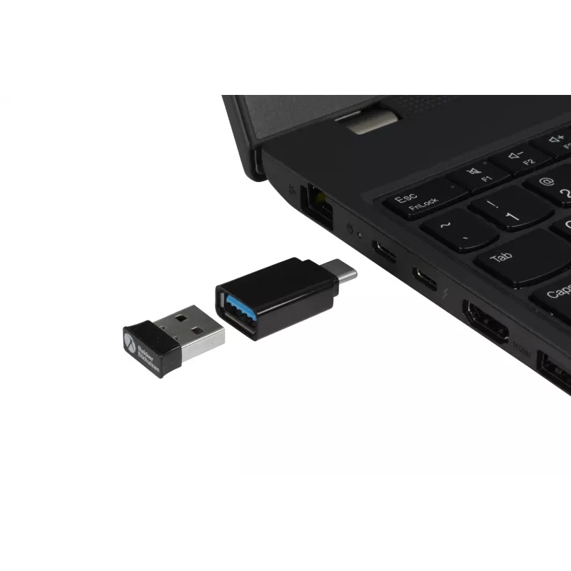 BakkerElkhuizen PRF Mouse Wireless tamsiai pilka, dešinei rankai, vertikalus dizainas, optinis, RF belaidis, 1600 DPI, juoda, pilka