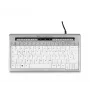 BakkerElkhuizen S-Board 840 DE Qwertz, Tenkeyless (80 - 87%), laidinis, USB, žirklinis jungiklis, QWERTZ, šviesiai pilka, balta