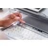 BakkerElkhuizen S-Board 840 DE Qwertz, Tenkeyless (80 - 87%), laidinis, USB, žirklinis jungiklis, QWERTZ, šviesiai pilka, balta