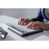 BakkerElkhuizen S-Board 840 DE Qwertz, Tenkeyless (80 - 87%), laidinis, USB, žirklinis jungiklis, QWERTZ, šviesiai pilka, balta