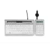 BakkerElkhuizen S-board 840 skaitmeninė klaviatūra, USB, PC, 1,2 m, šviesiai pilka, balta