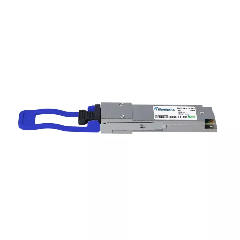 Tinklo siųstuvas-imtuvas BlueOptics BO25K13620D-BO QSFP šviesolaidinis 400000 Mbit/s sidabrinis