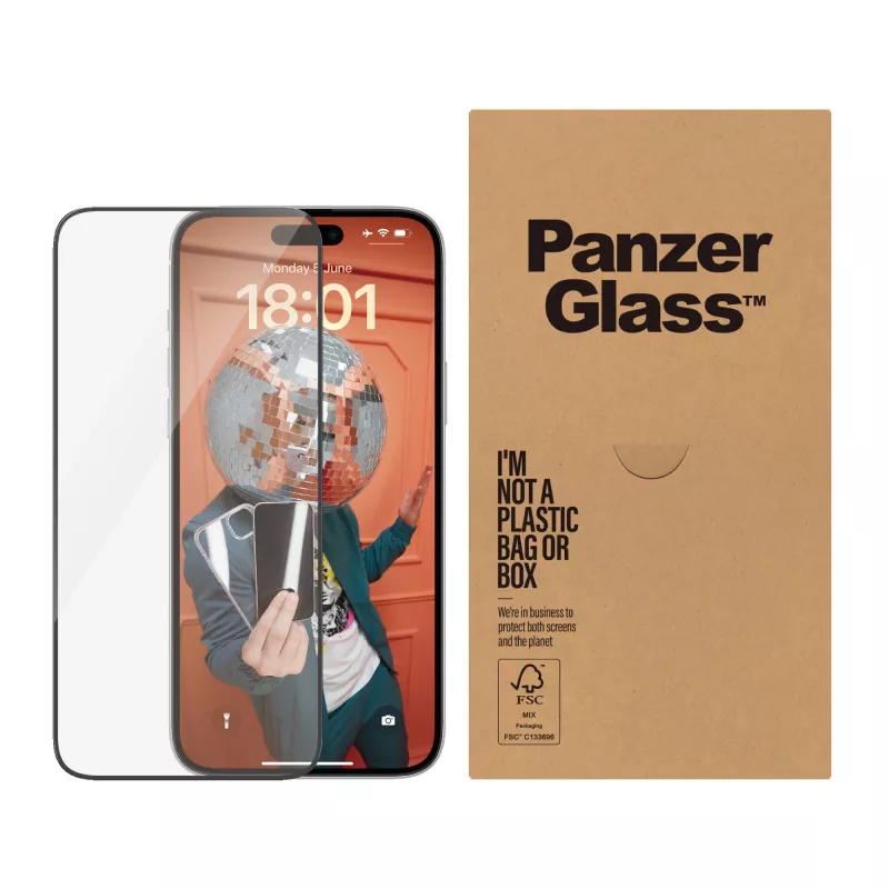Screen Protector PanzerGlass iPhone 15 Plus Ultra-Wide Fit EasyAligner Shock Resistant