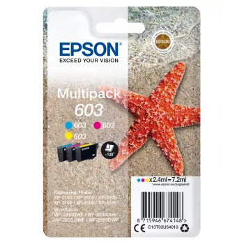 Rašalo kasetė Epson C13T03U54020 — Originali standartinė išeiga, Ciāna/Magenta/Geltona, 2,4 ml, 130 puslapių, 1 vnt.