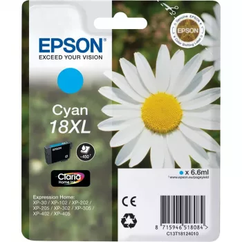 EPSON rašalo kasetė žydra 18XL Claria Home Ink C13T18124010