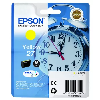 Epson Alarm clock 27 DURABrite Ultra rašalo kasetė 1 vnt. Originalus Geltona