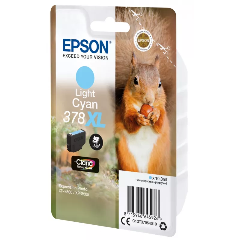 Epson Squirrel Singlepack Light Cyan 378XL Claria Photo HD rašalinė