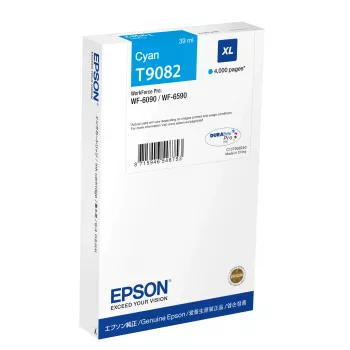 Rašalo kasetė Epson C13T908240 XL Cyan — originali, 39 ml, išeiga 4000 puslapių