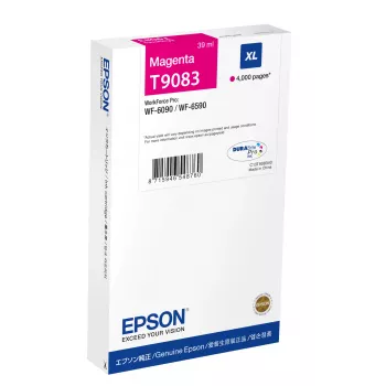 Rašalo kasetė XL rausvai raudona – Epson C13T908340, pigmentinė 39 ml, 4000 puslapių