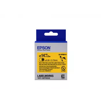 Epson Label Cartridge Heat Shrink Tube (HST) LK-6YBA14 Juoda/Geltona D14mm (2.5m)