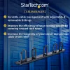StarTech.com 1U 19 colių metalinė montuojama ant stovo kabelių tvarkymo panelė