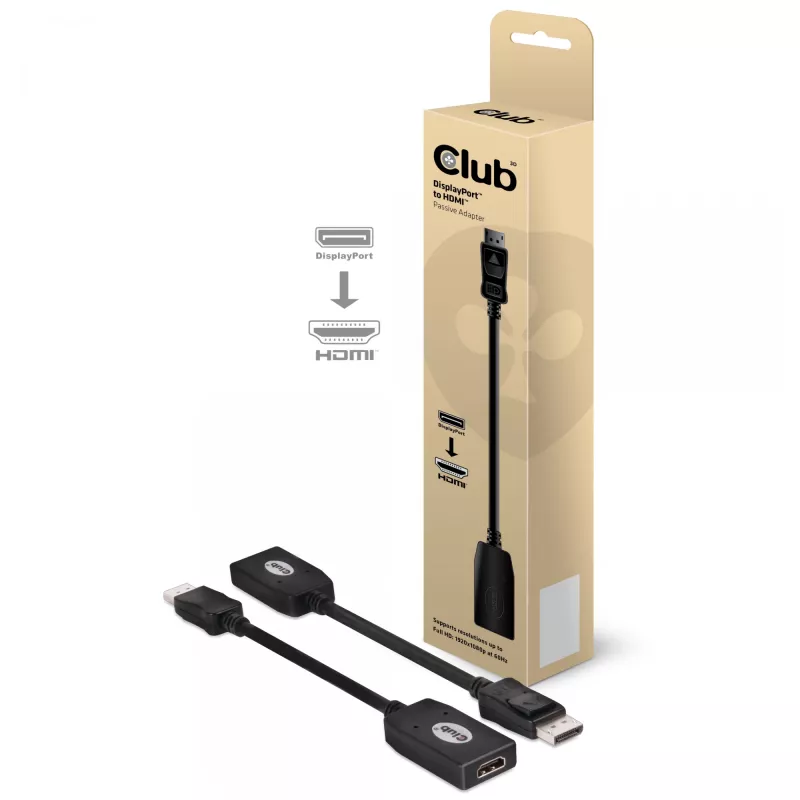 CLUB3D CAC-1001 pasyvus DisplayPort į HDMI adapteris