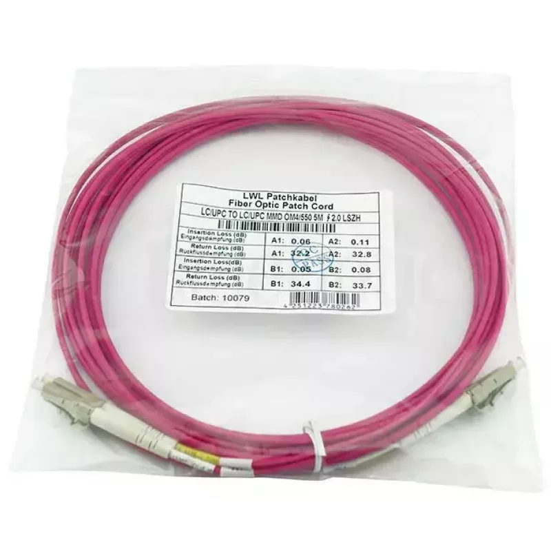 Šviesolaidinis kabelis BlueOptics CBL-LC-OM4-10M-BO 10m LC į LC 50µm