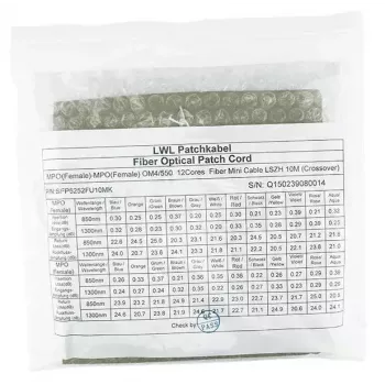 BlueOptics CBL-MPO12-OM4-3M-BO MPO šviesolaidinis kabelis 3m OM4 50µm