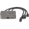 StarTech.com 3-in-1 Multiport to HDMI Adapter - 4K 60Hz USB-C, HDMI arba Mini DisplayPort į HDMI keitiklis konferencijų kambariui - Skaitmeninis AV vaizdo adapteris HDMI monitoriui/ekranui prijungti