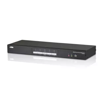 ATEN 4 prievadų USB DVI dvigubo vaizdo KVM jungiklis su garsu ir USB 2.0 šakotuvu (įskaitant KVM kabelius)