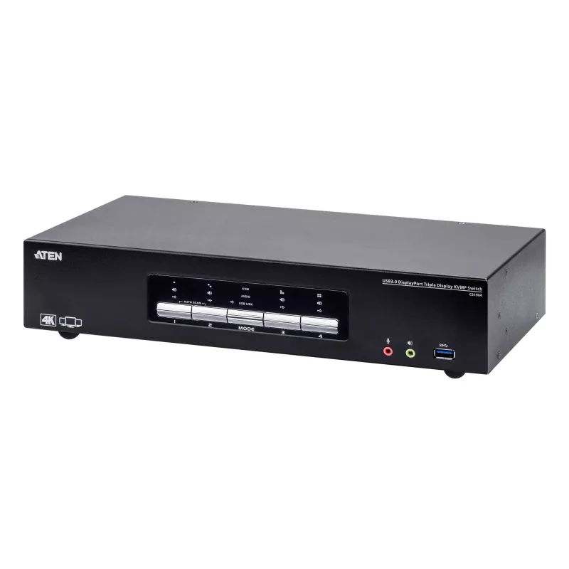 KVMP jungiklis ATEN 4P USB3.0 4K DP TRIPLE VIEW