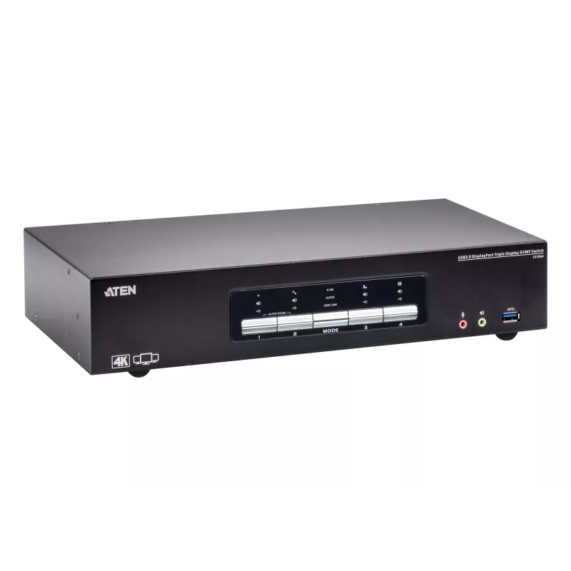 KVMP jungiklis ATEN 4P USB3.0 4K DP TRIPLE VIEW