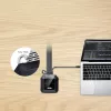ATEN 2 prievadų USB-C DisplayPort hibridinis kabelinis KVM jungiklis, 4096 x 2160 pikselių, 4K Ultra HD, 0,74 W, juodas