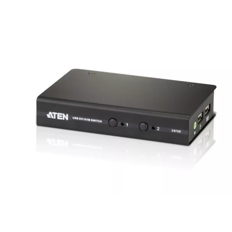 ATEN CS72D KVM jungiklis juodas