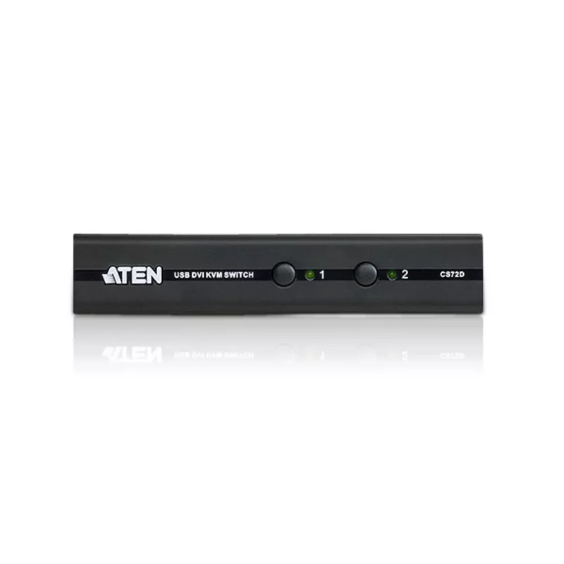 ATEN CS72D KVM jungiklis juodas