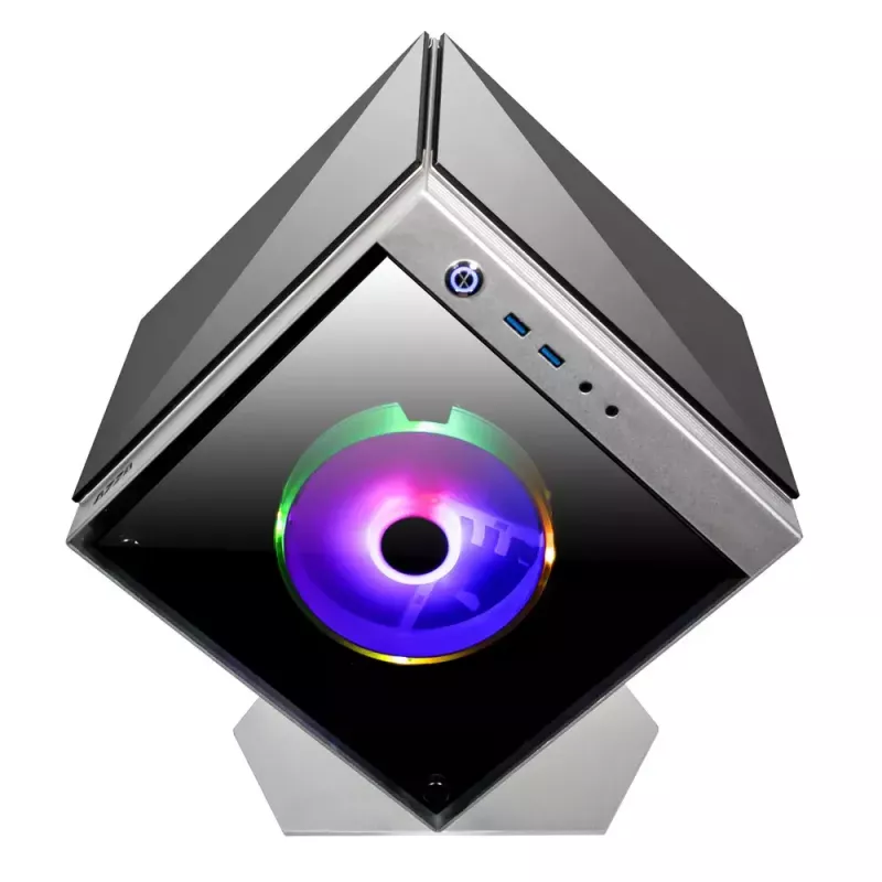 PC korpusas Azza CUBE MINI 805 Cube sidabrinis