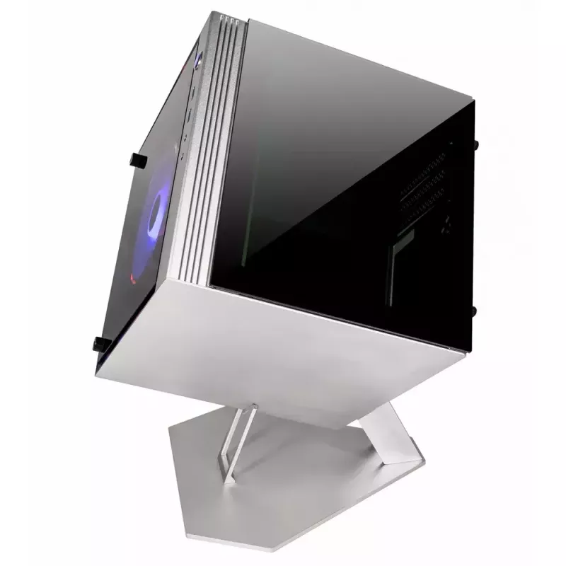 PC korpusas Azza CUBE MINI 805 Cube sidabrinis