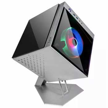 PC korpusas Azza CUBE MINI 805 Cube sidabrinis
