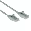 ACT pilkas 0,25 metro LSZH U/UTP CAT6 duomenų centro plonas pataisymo kabelis su apsaugotais RJ45 lizdais