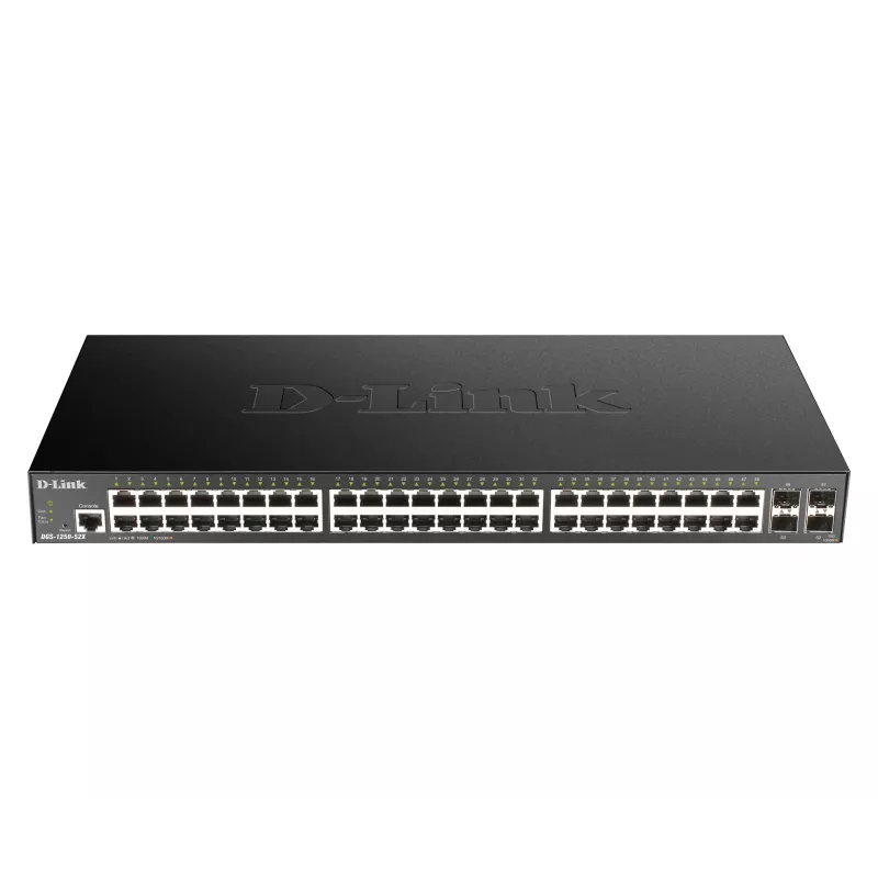 D-Link 48 prievadų Gigabit išmanusis valdomas jungiklis su 4 x 10G SFP+