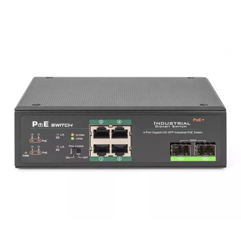 Nevaldomas jungiklis Digitus DN-651109 4 prievadų Gigabit Ethernet PoE
