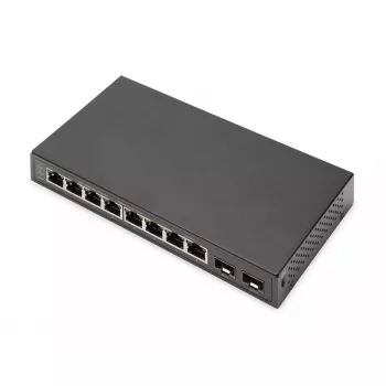 Nevaldomas jungiklis Digitus 8 prievadų Gigabit + 2 Gigabit SFP