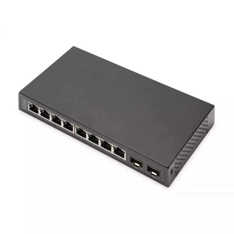 Nevaldomas jungiklis Digitus 8 prievadų Gigabit + 2 Gigabit SFP