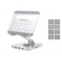 Conceptronic DONN26G, Sidabrinis, Planšetinis kompiuteris, Daugialypės terpės stovas, Aliuminis, 100 W, MicroSD (TransFlash), SD, SDHC, SDXC