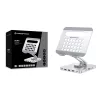 Conceptronic DONN26G, Sidabrinis, Planšetinis kompiuteris, Daugialypės terpės stovas, Aliuminis, 100 W, MicroSD (TransFlash), SD, SDHC, SDXC