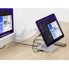 Conceptronic DONN26G, Sidabrinis, Planšetinis kompiuteris, Daugialypės terpės stovas, Aliuminis, 100 W, MicroSD (TransFlash), SD, SDHC, SDXC