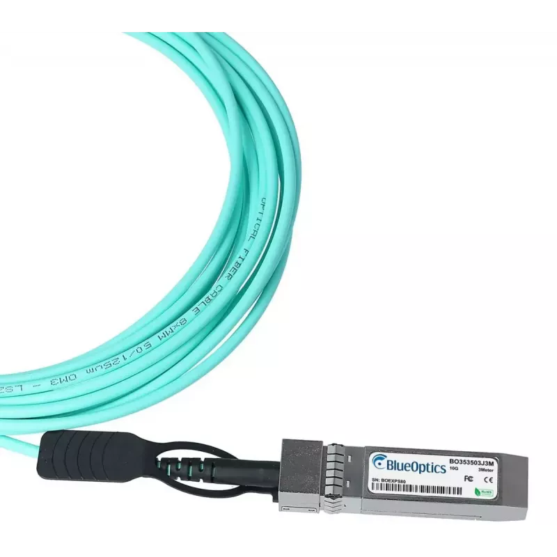 „BlueOptics ET5402-AOC-2M-BO“ optinis laidas InfiniBand / šviesolaidis SFP+ aqua spalvos 2 m kištukas–kištukas