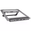 Laptop stovas EXSYS EX-1223HM sidabrinis USB 3.2 Gen 1 100W