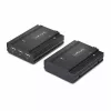 StarTech.com DisplayPort KVM ilgintuvas per šviesolaidį, 4K 60Hz, konsolės ilgintuvo rinkinys, iki 984 pėdų/300 m (daugiamodis) su iš anksto įmontuotais SFP+ moduliais, 3x USB HID