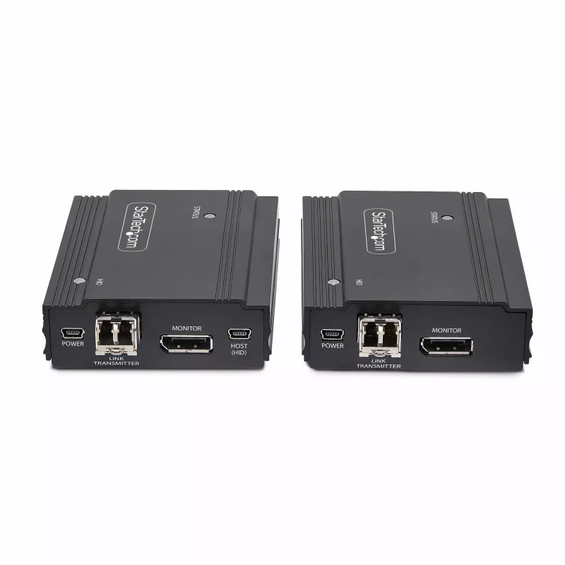 StarTech.com DisplayPort KVM ilgintuvas per šviesolaidį, 4K 60Hz, konsolės ilgintuvo rinkinys, iki 984 pėdų/300 m (daugiamodis) su iš anksto įmontuotais SFP+ moduliais, 3x USB HID