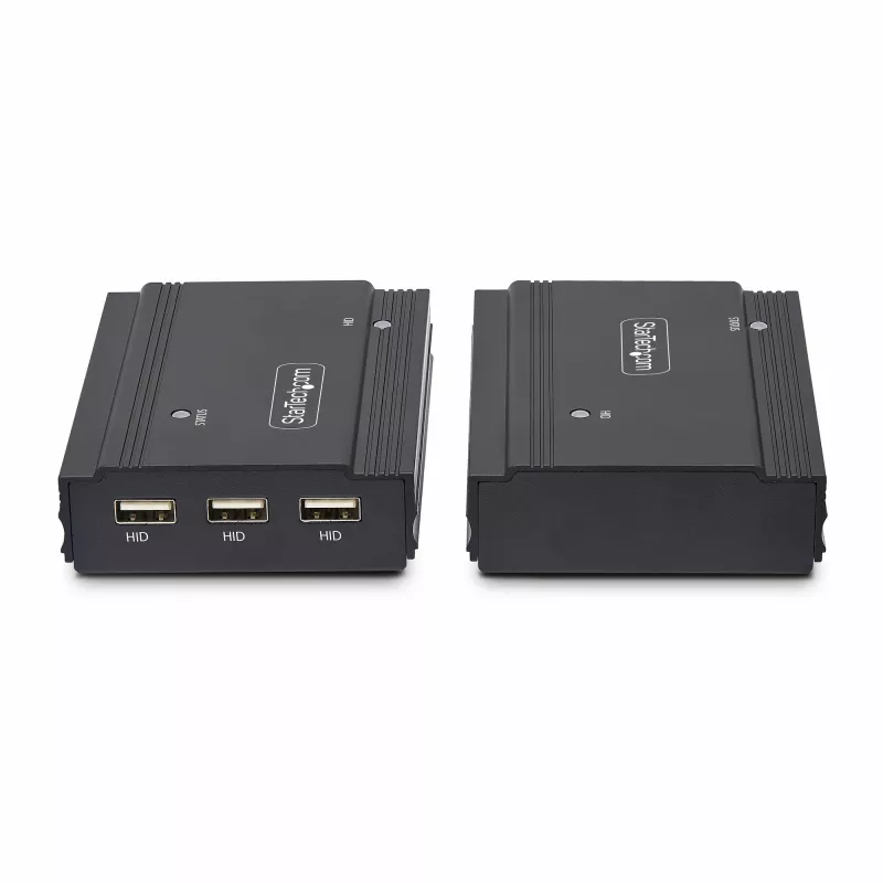 StarTech.com DisplayPort KVM ilgintuvas per šviesolaidį, 4K 60Hz, konsolės ilgintuvo rinkinys, iki 984 pėdų/300 m (daugiamodis) su iš anksto įmontuotais SFP+ moduliais, 3x USB HID