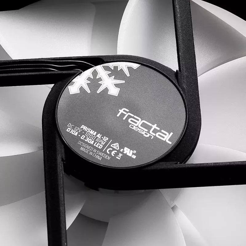 Ventiliatorius Fractal Design Prisma AL-12 12 cm juoda balta