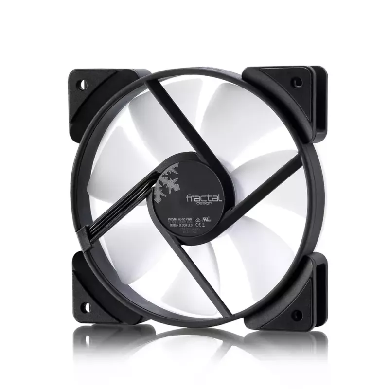Ventiliatorius Fractal Design Prisma AL-12 12 cm juoda balta