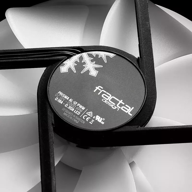 Ventiliatorius Fractal Design Prisma AL-12 12 cm juoda balta