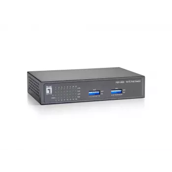 LevelOne 16 prievadų Fast Ethernet PoE komutatorius, 90W