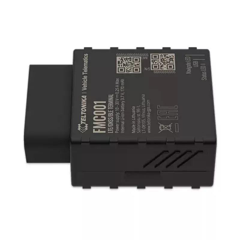 GPS seklys Teltonika FMC001 Automobilinis Juodas 53g