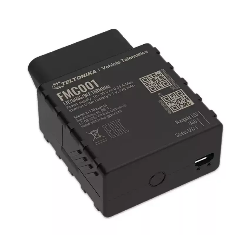 GPS seklys Teltonika FMC001 Automobilinis Juodas 53g