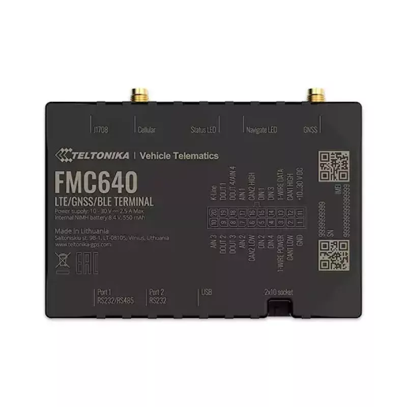GPS seklys Teltonika FMC640 automobiliui juoda