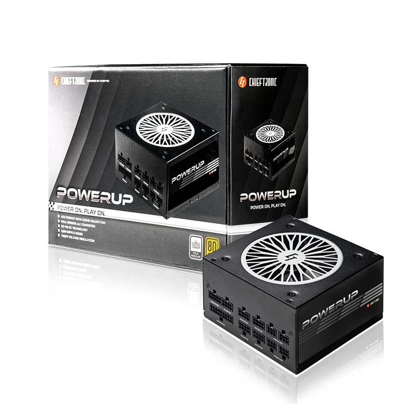 Chieftec PowerUp Chieftronic maitinimo blokas 550 W 20+4 kontaktų ATX ATX juodas