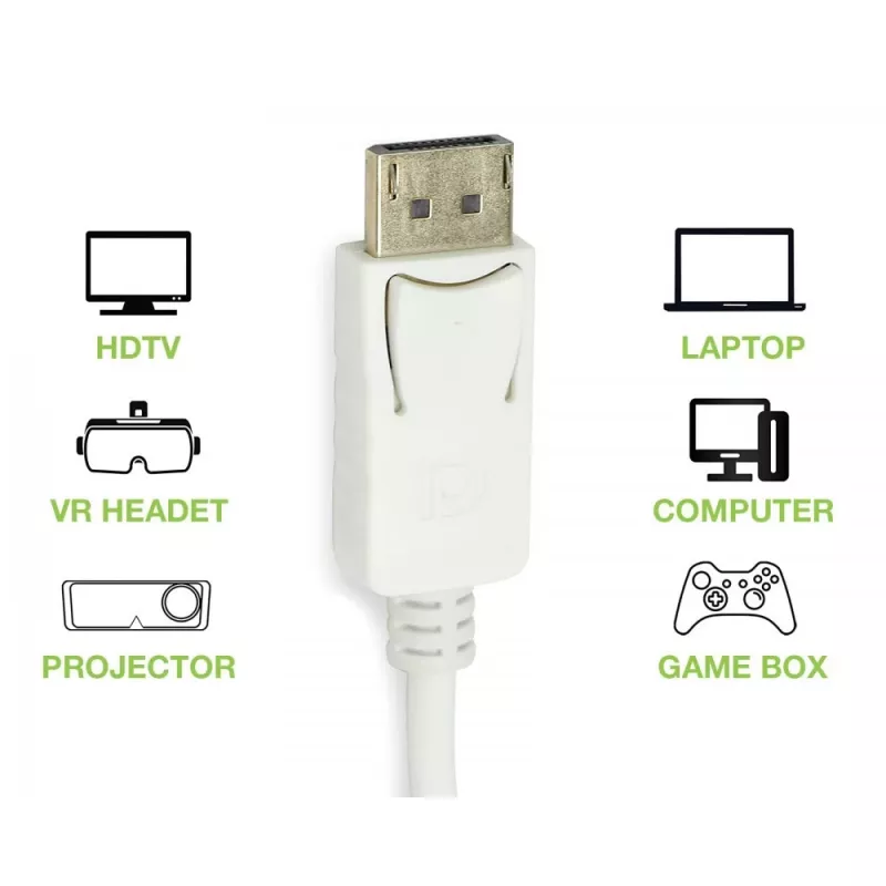 Techly IADAP DP-HDMIFP vaizdo kabelio adapteris 0,2 m DisplayPort HDMI balta